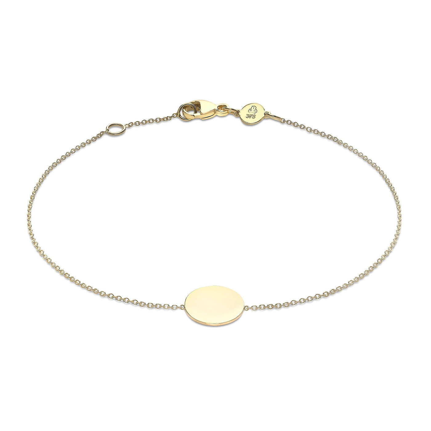 9K Yellow Gold Disc Bracelet