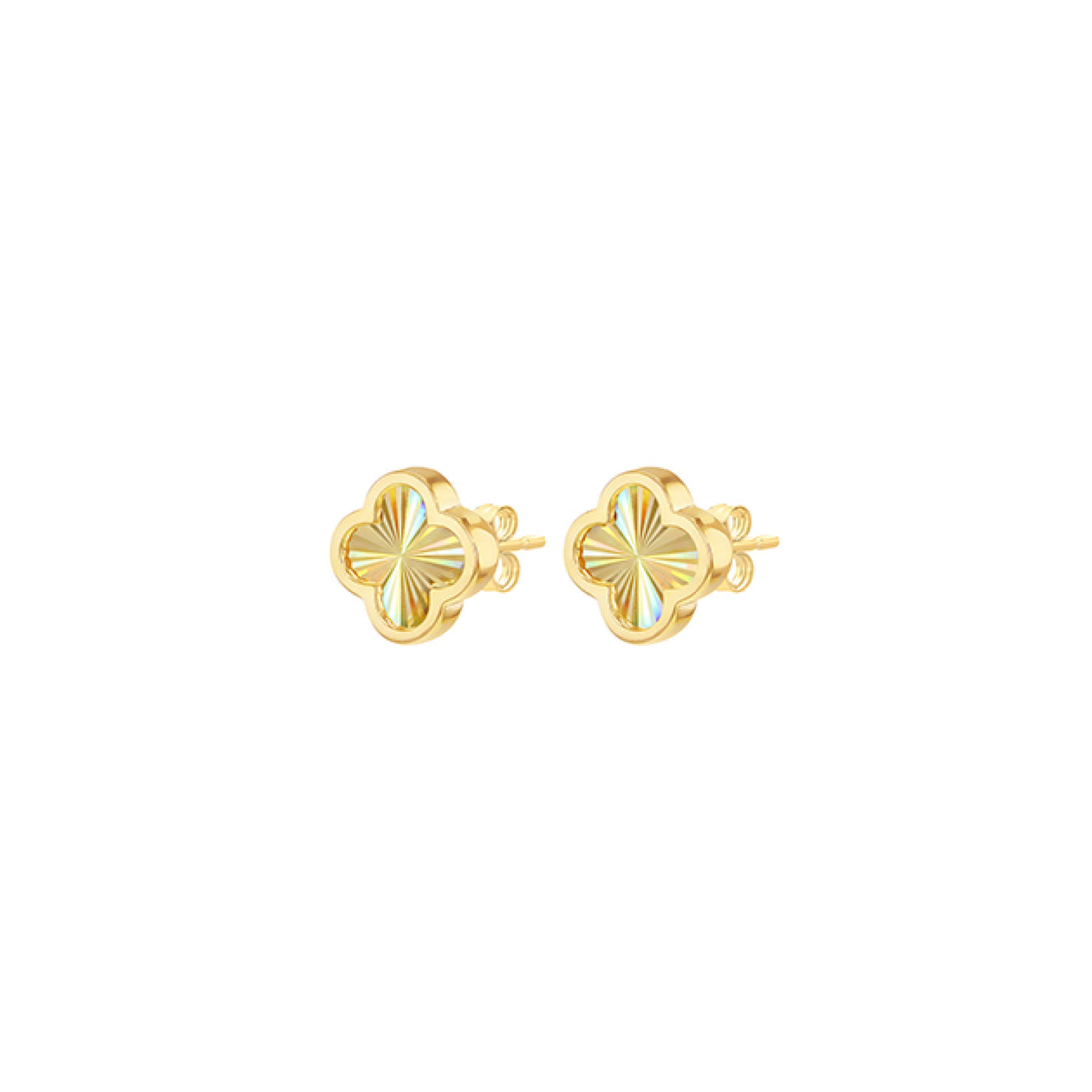 9k Clover Earring