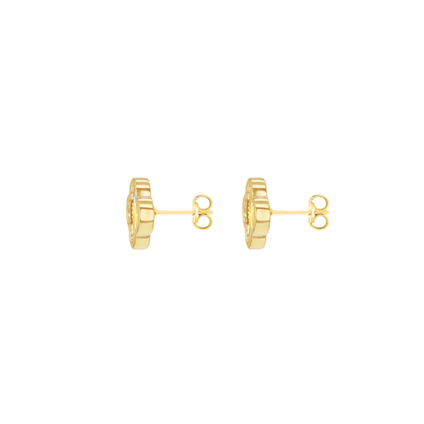 9k Clover Earring