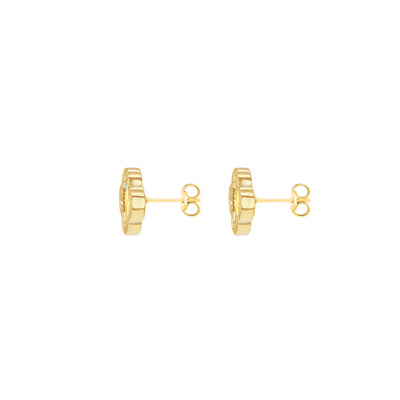 9k Clover Earring