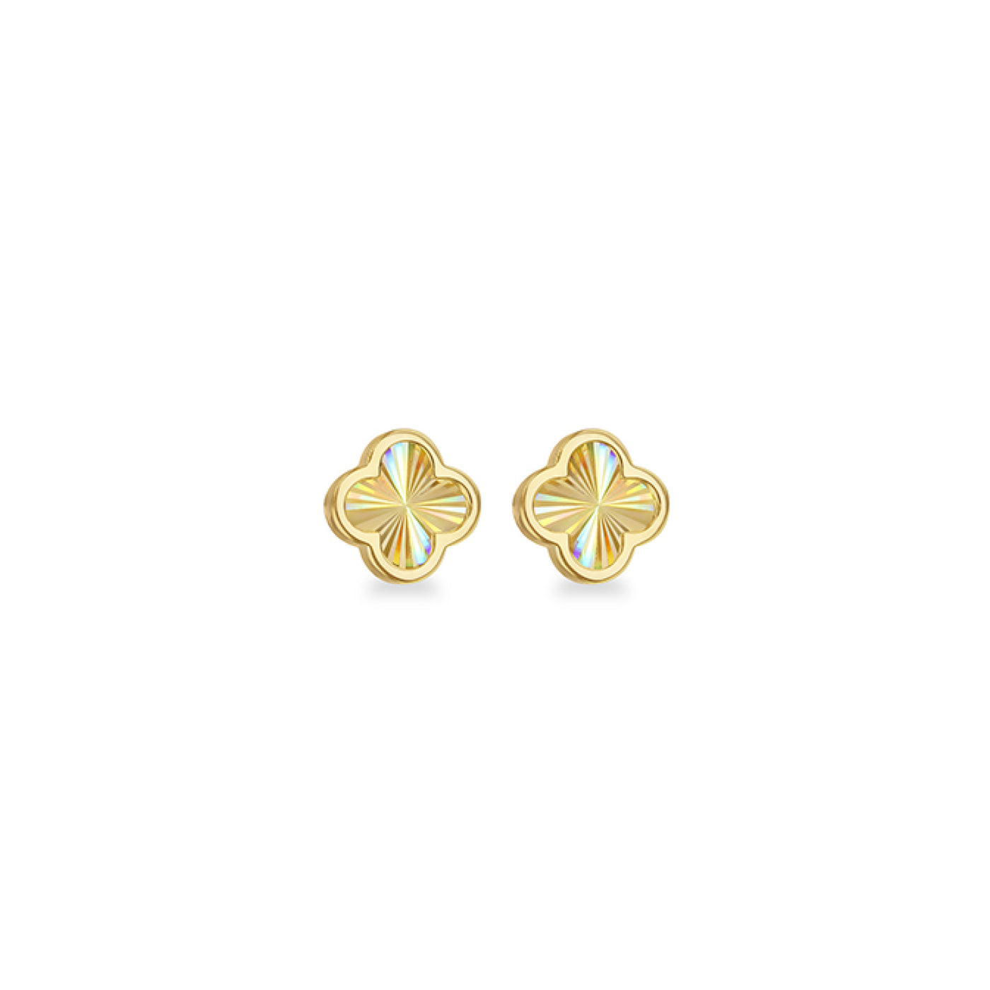 9k Clover Earring
