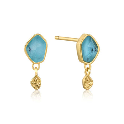 Turquoise Drop Studs