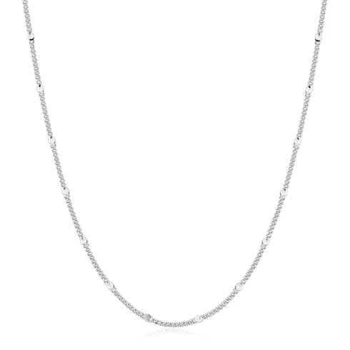 Silver Spheres Chain Necklace