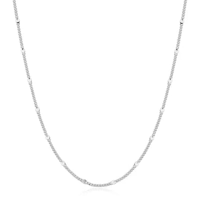 Silver Spheres Chain Necklace