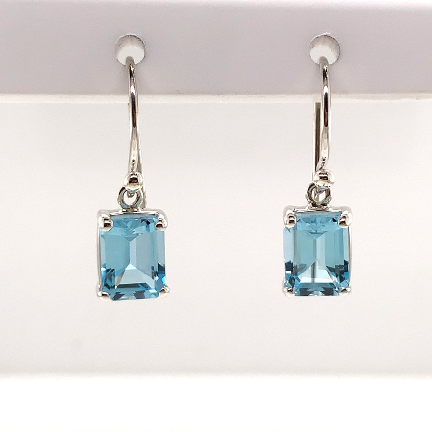 Blue Topaz Hanging Earrings
