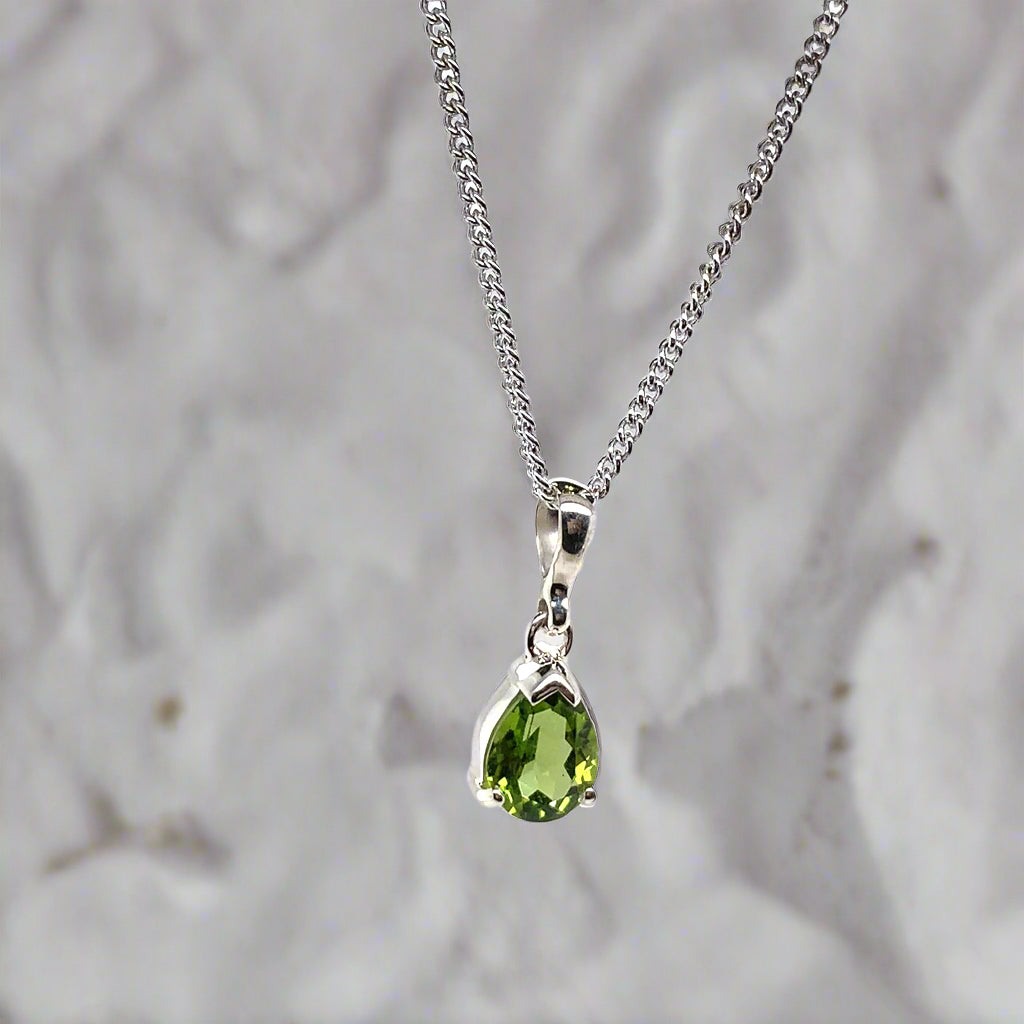 Peridot Pear Pendant