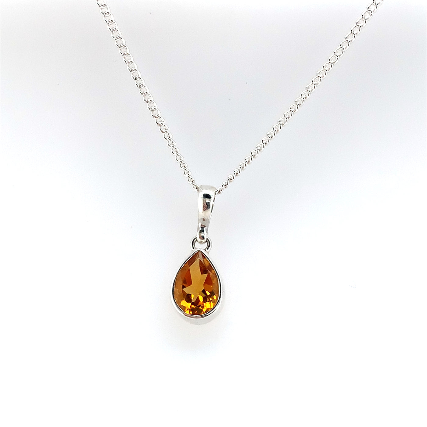 Citrine Pear Pendant