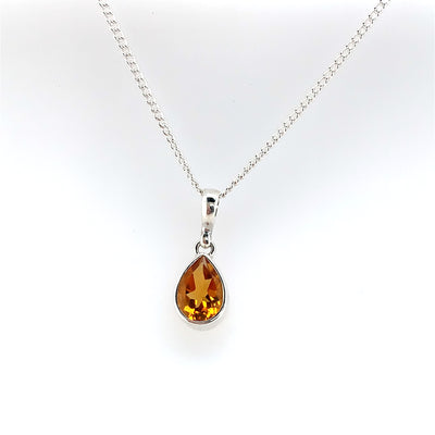 Citrine Pear Pendant