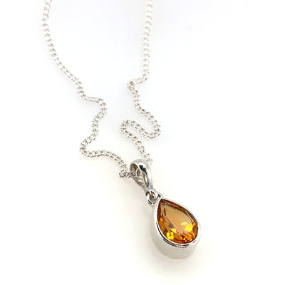 Citrine Pear Pendant