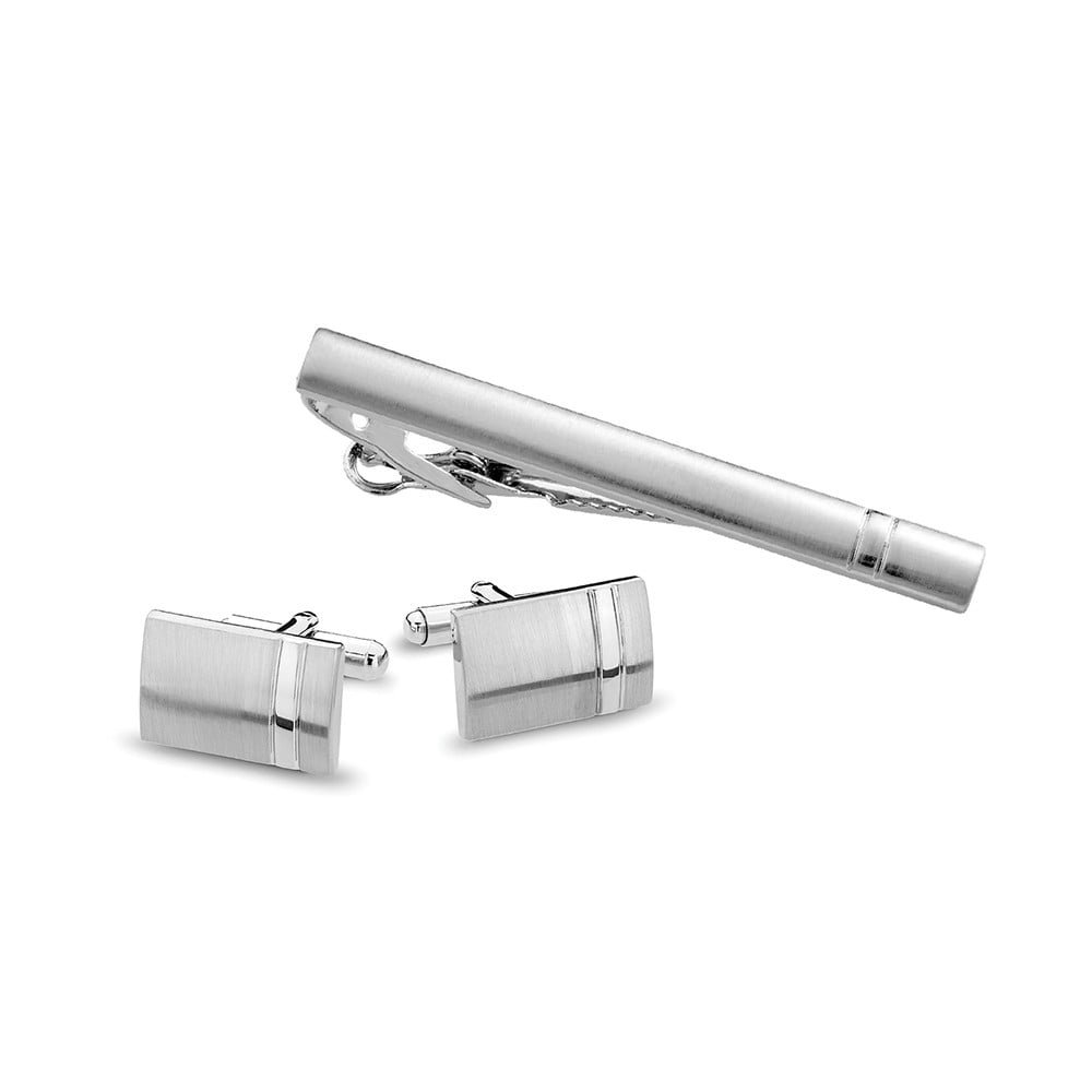 Cufflink + Tie Bar Fashion Set