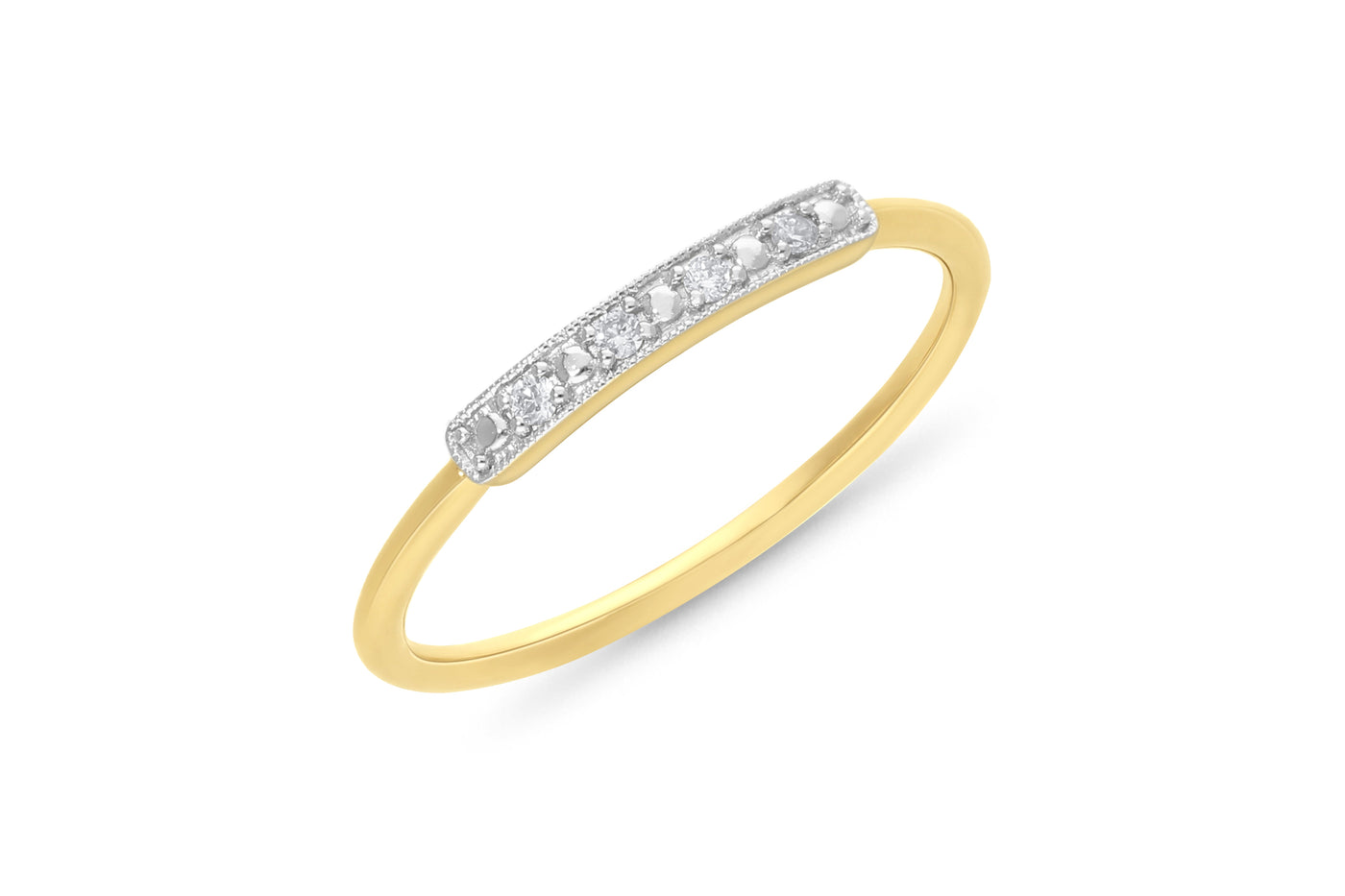 9K Yellow Gold Lab Grown Diamond Band