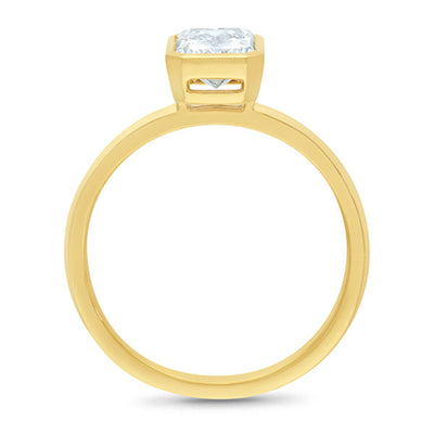 9K Lab Grown Radiant Solitaire