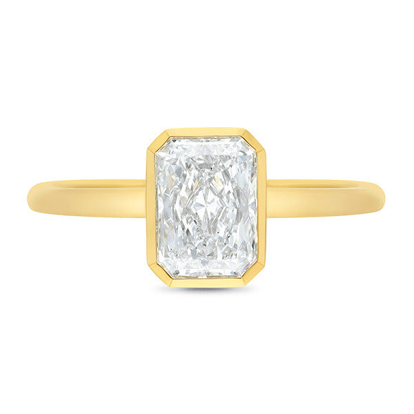 9K Lab Grown Radiant Solitaire