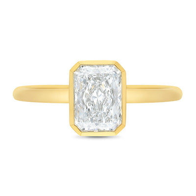 9K Lab Grown Radiant Solitaire