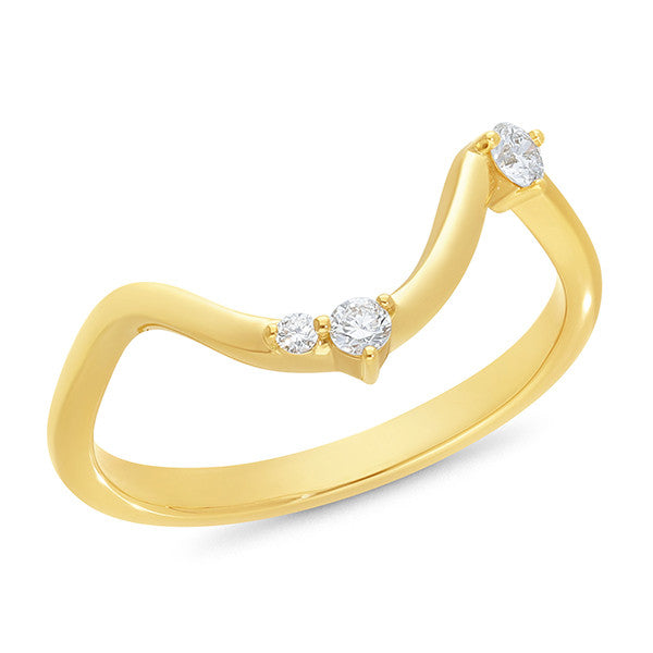 9K LabGrown Diamond Shadow Band