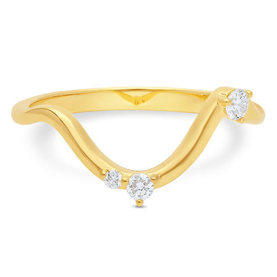 9K LabGrown Diamond Shadow Band
