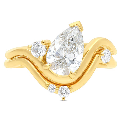 9K LabGrown Diamond Shadow Band