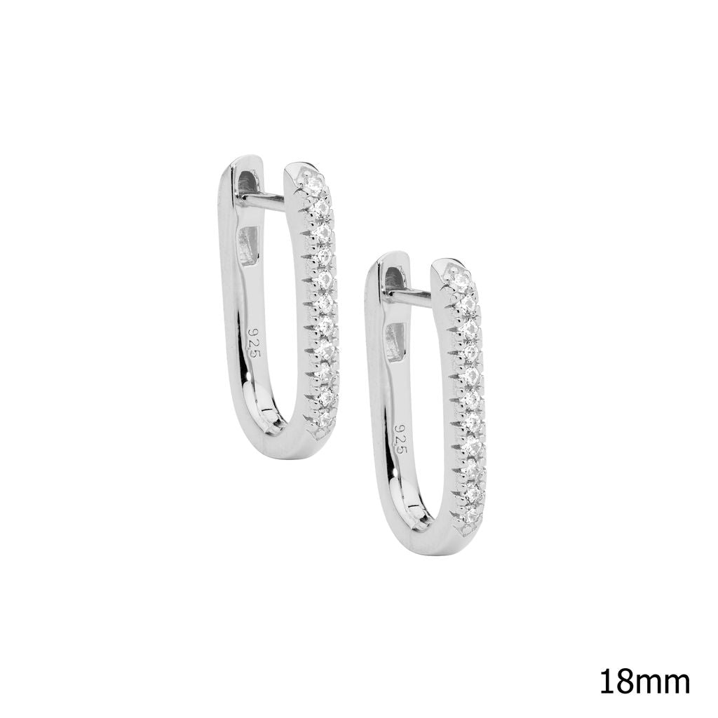 Ellani Oval Hoop Earrings