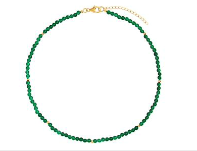 Botanist Green Onyx beaded Necklace