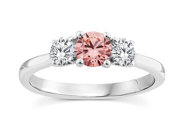 9K Pink Diamond Lab Grown Trilogy