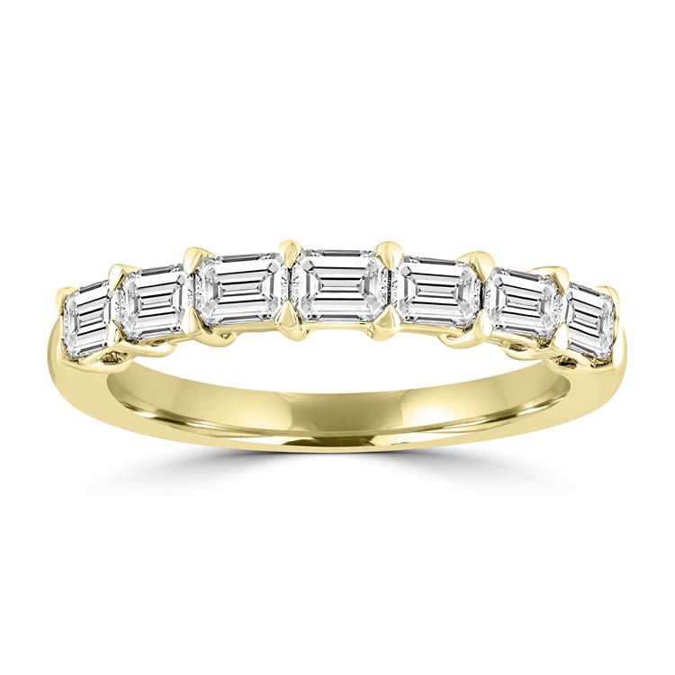 18k Lab-Grown Diamond Emerald Cut Band