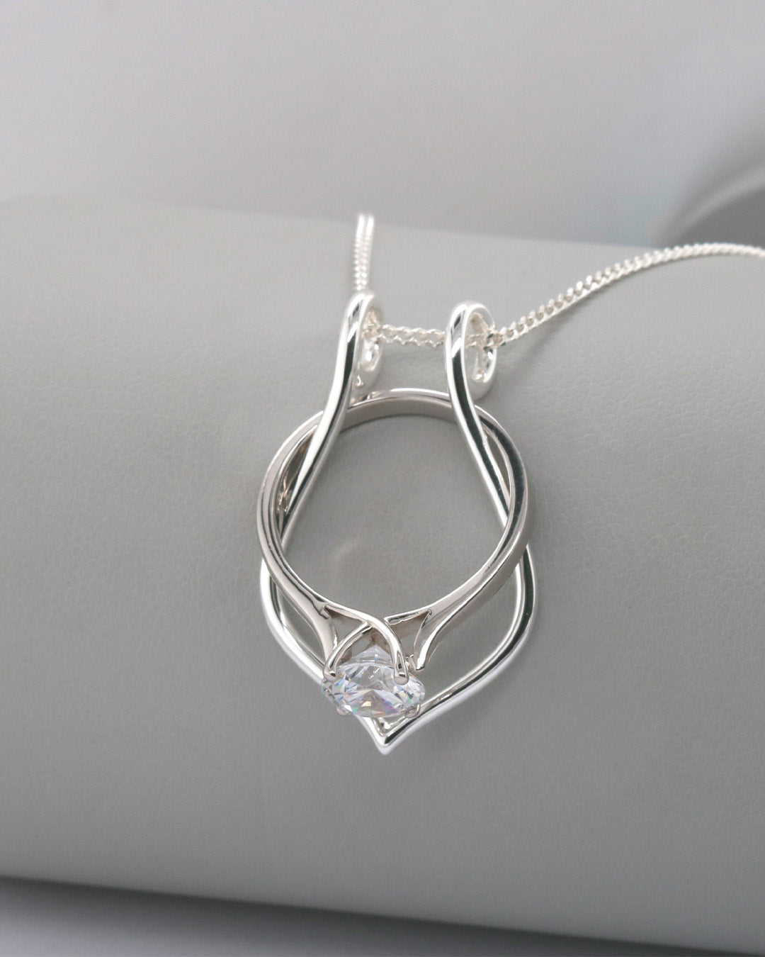 Ring Holder Pendant - Sterling silver