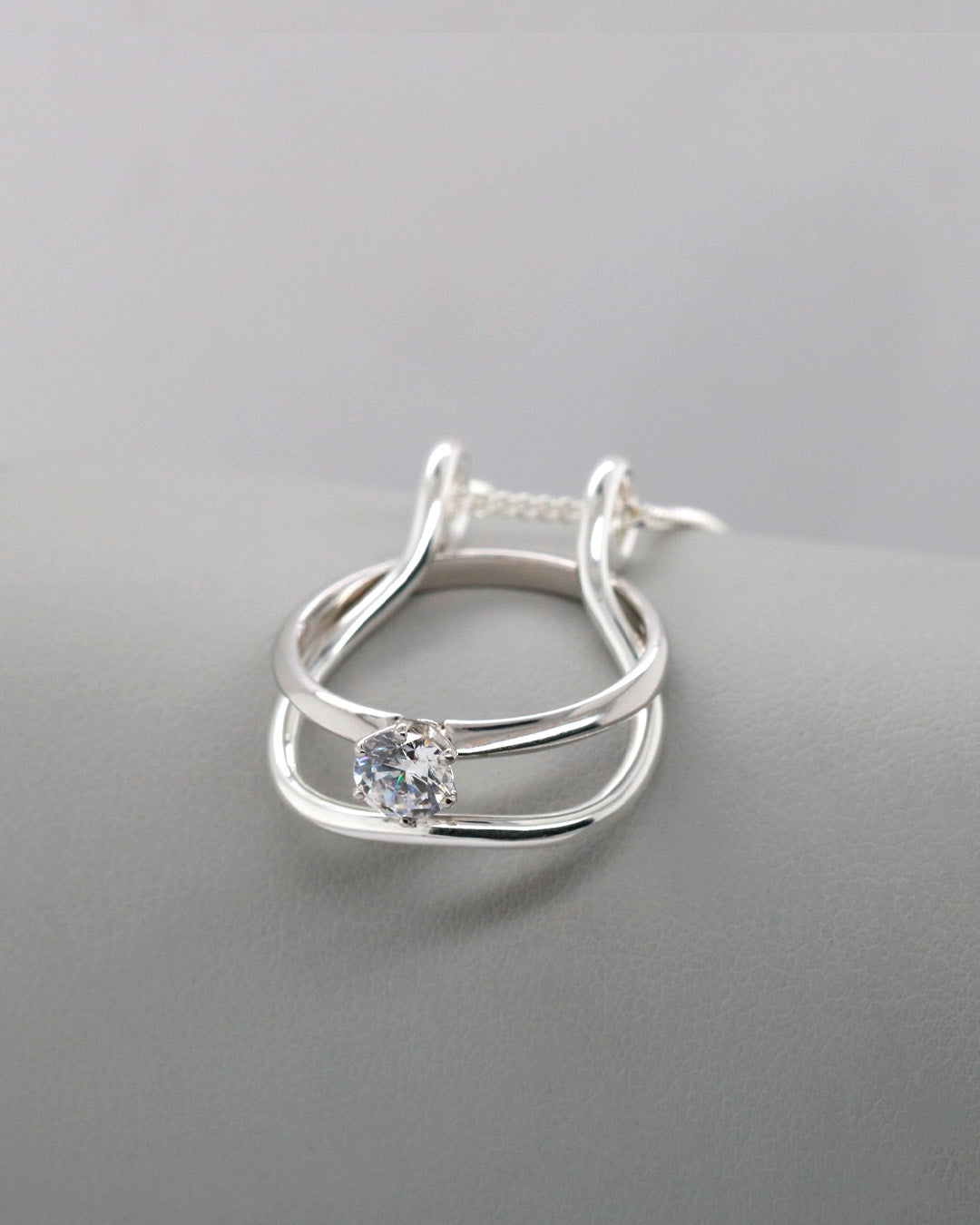Ring Holder Pendant - Sterling silver