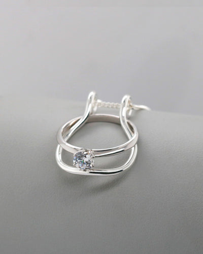 Ring Holder Pendant - Sterling silver