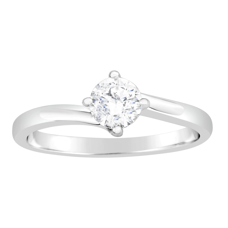 9K Solitaire Engagement Ring