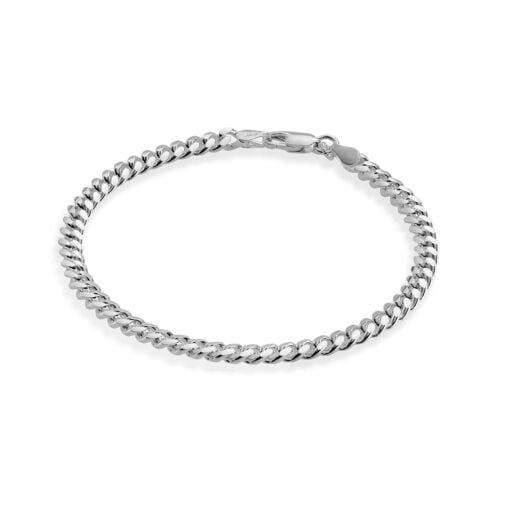 Silver curb bracelet