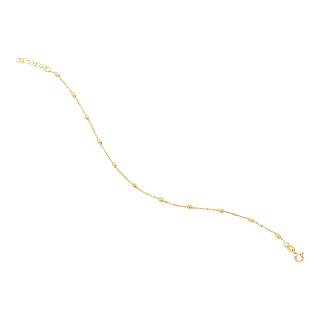 Bead Anklet Gold Plated