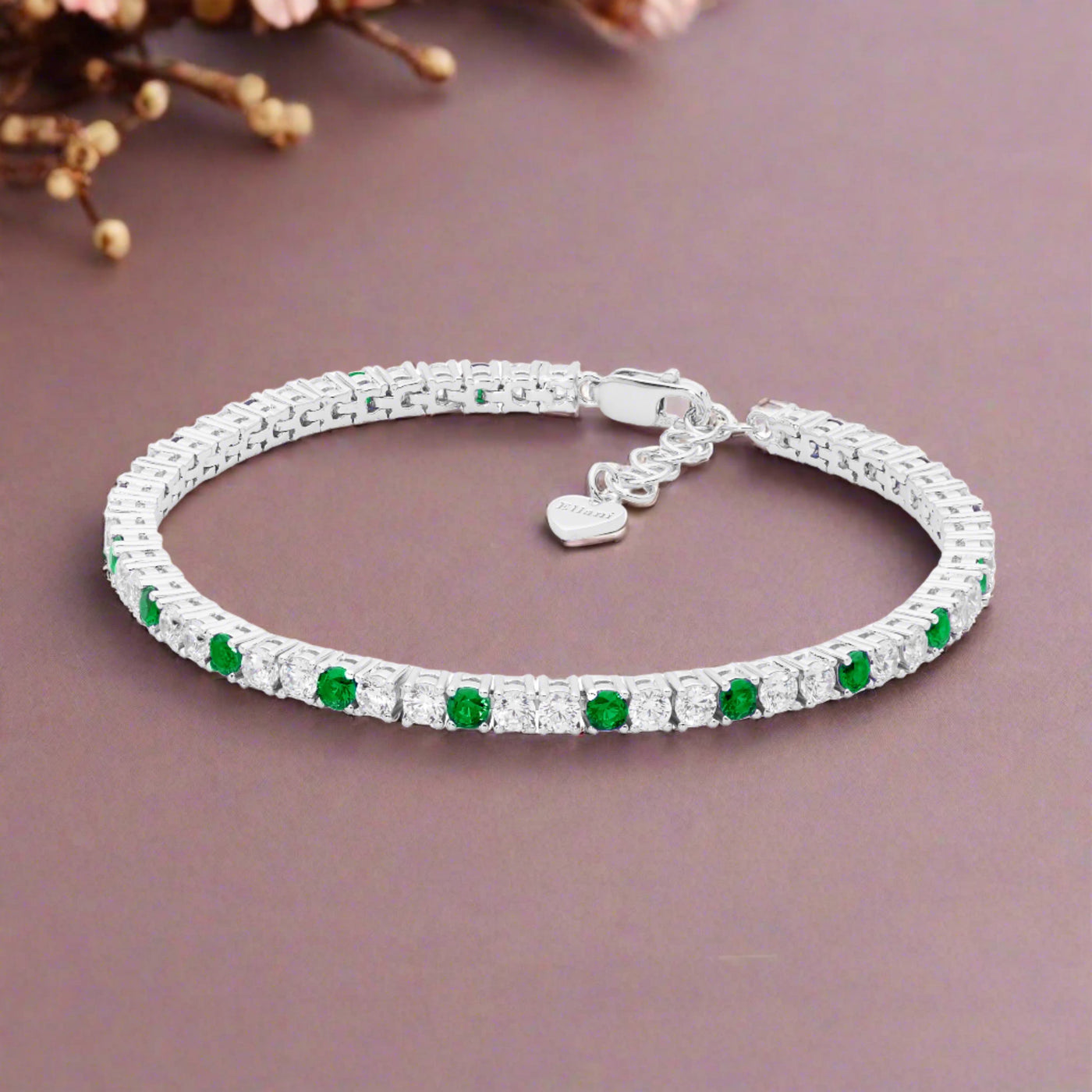 SS Tennis Bracelet Green