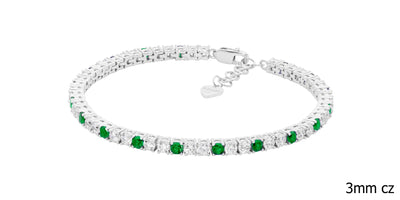 SS Tennis Bracelet Green