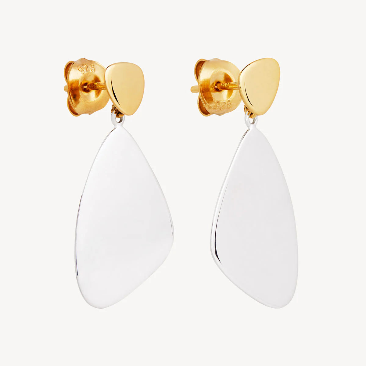 Papillon Two-Tone Stud Earrings