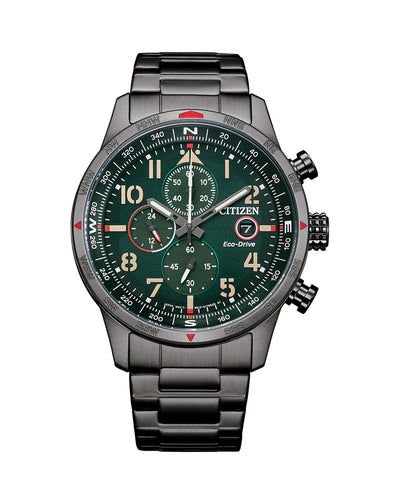 Citizen Green and Black Chronograph Watch