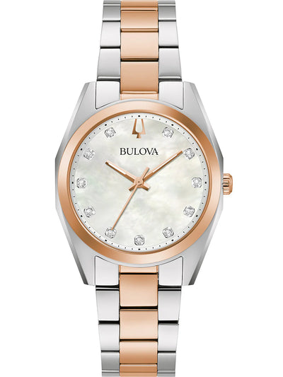 Bulova Ladies with Diamond Accents and Mother Of Pearl Dial