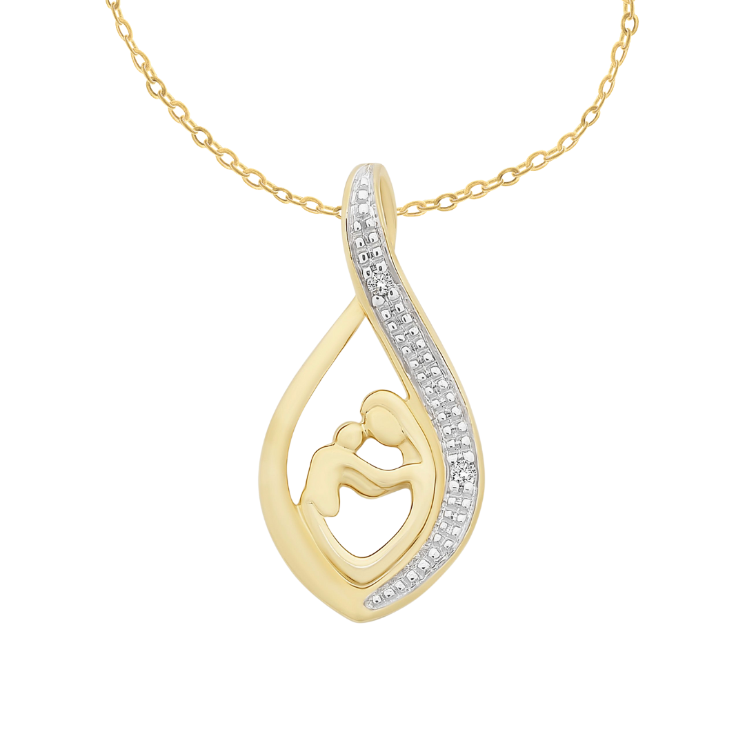 9k Mum and Child Pendant