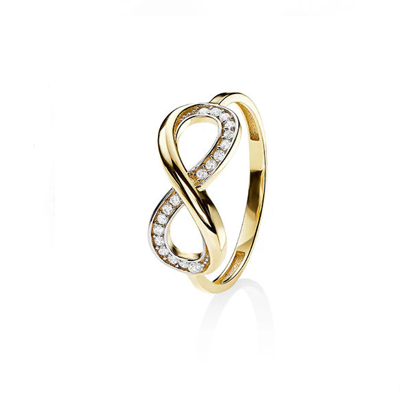 9K Infinity Cubic Zirconia Ring