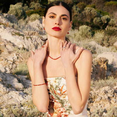 Geranio Red Onyx Necklace
