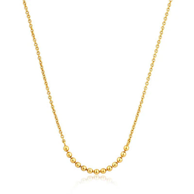 Modern Multiple Balls Necklace - Gold