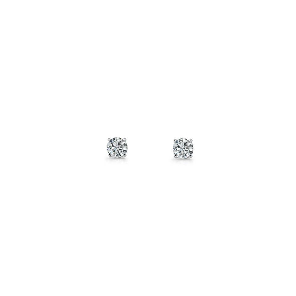 3mm Silver Zirconia Stud Earring