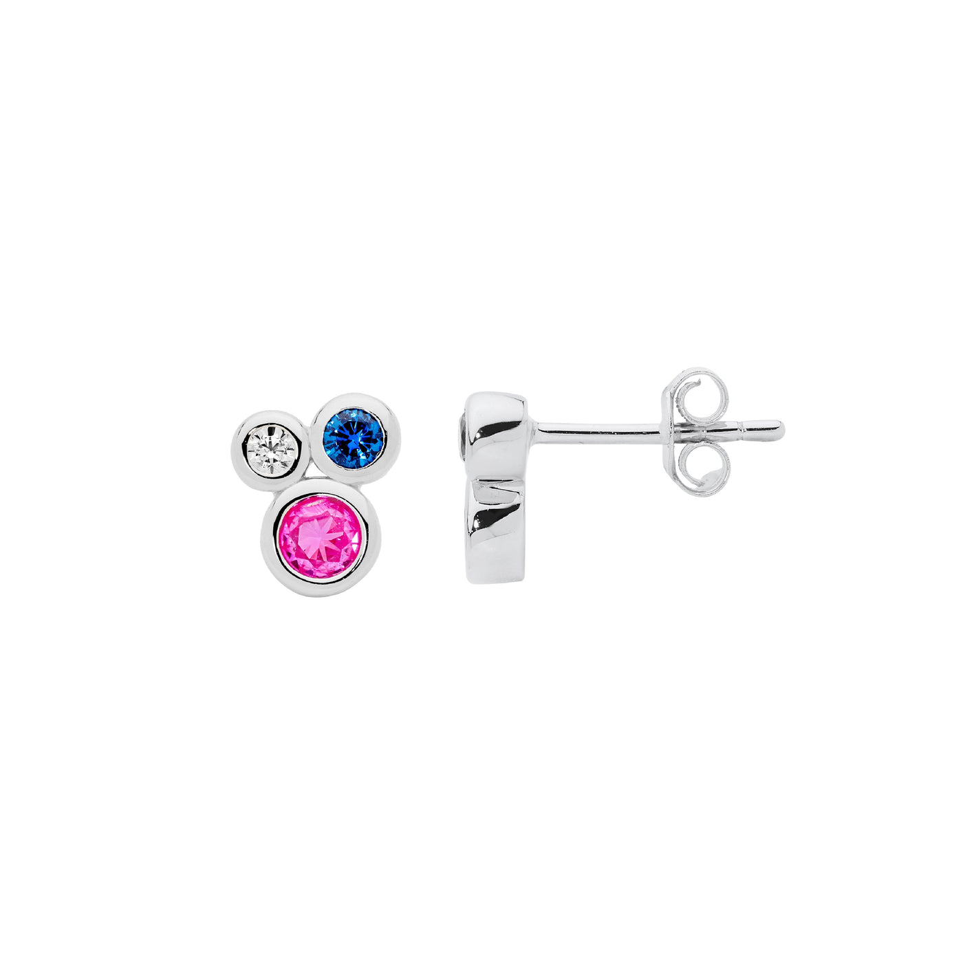 Zirconia Multi-Colour Bubble Stud