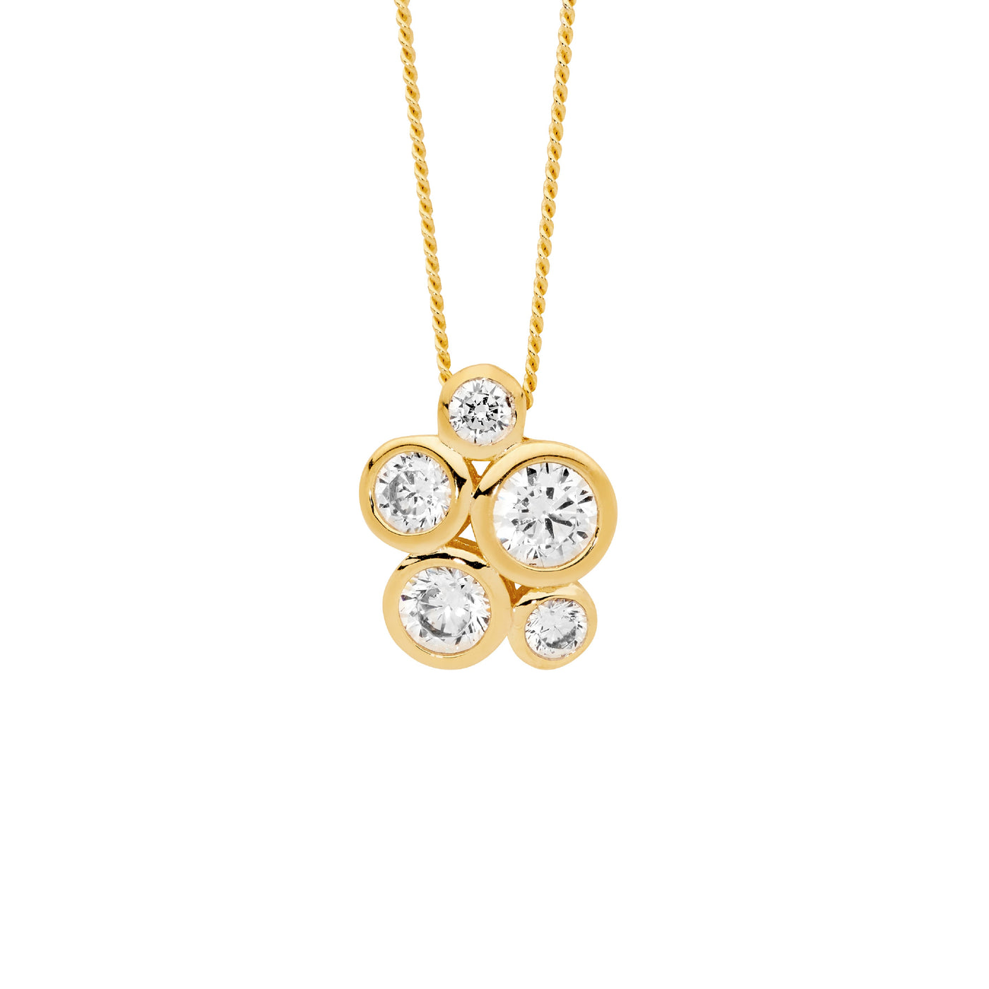 Bubble Necklace - gold tone