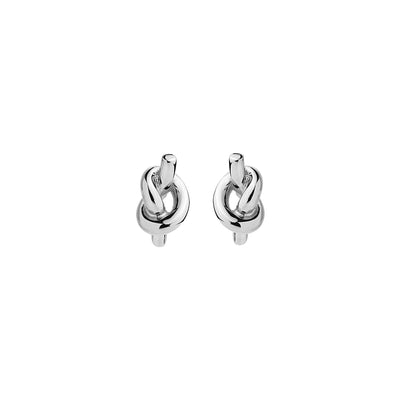 Natures Knot Silver Stud Earrings