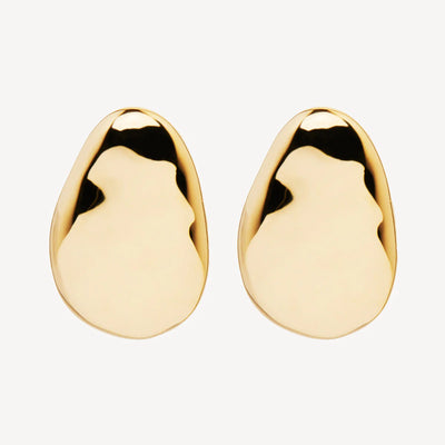 Pebblestone Stud Earrings GOLDTONE