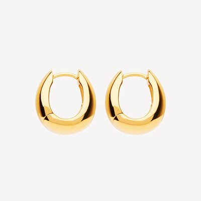 Arco Huggie Earrings - goldtone