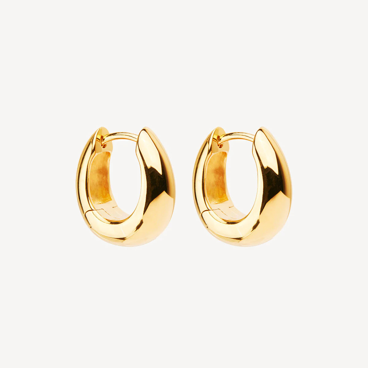Arco Huggie Earrings - goldtone