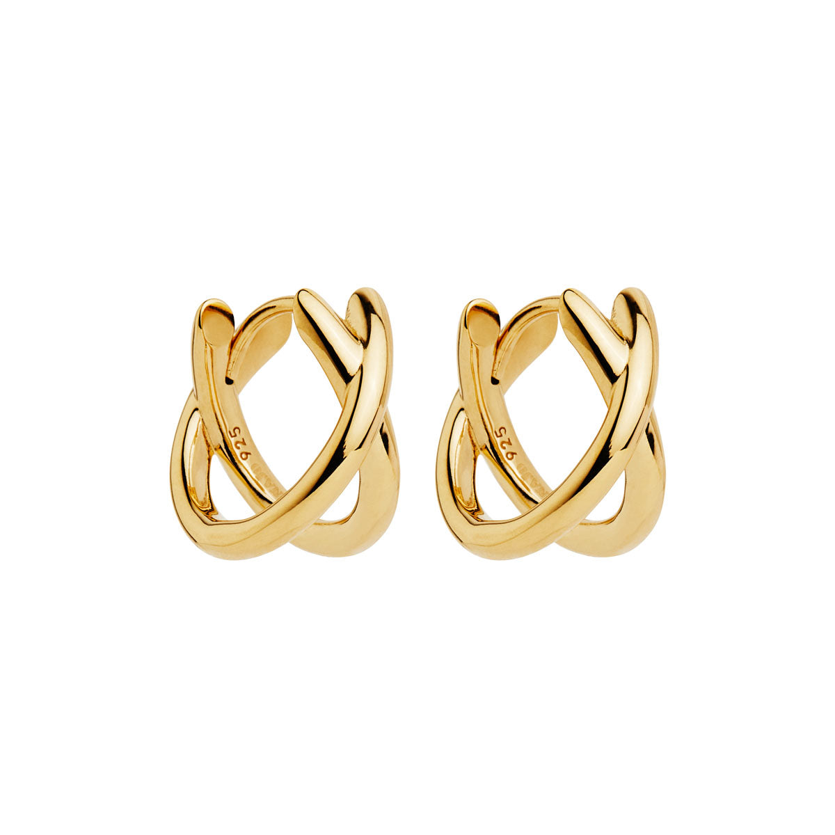 Moonkiss Huggie Earring - godltone