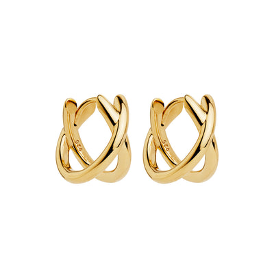 Moonkiss Huggie Earring - godltone