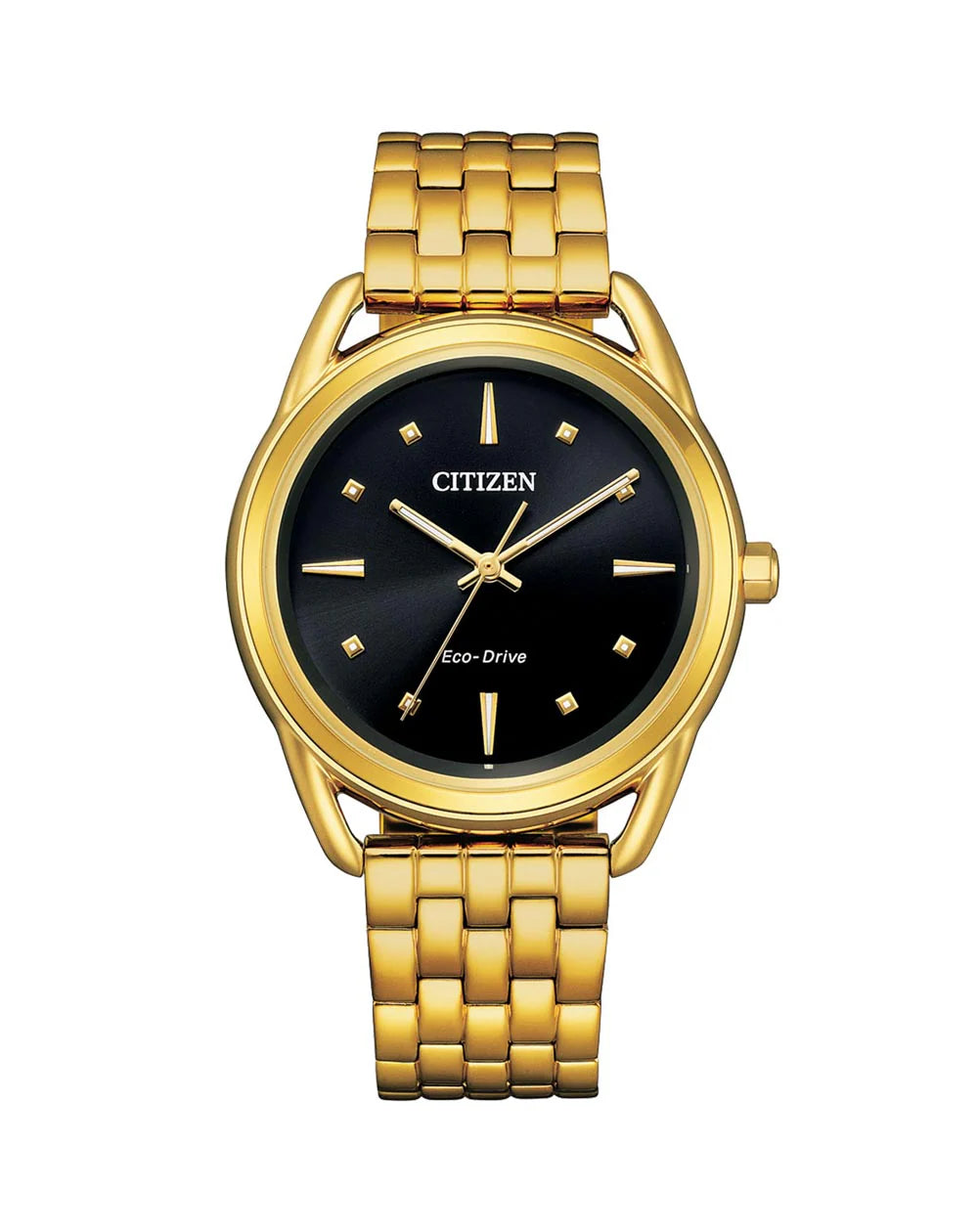 CITIZEN ECO DRIVE BLACK & GOLD LADIES